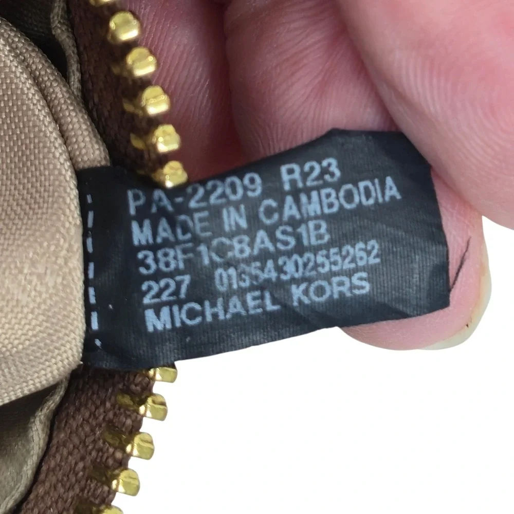 Michael Kors Austen Small Satchel Crossbody Bag 38F1CBAS1B Brown Luggage NICE